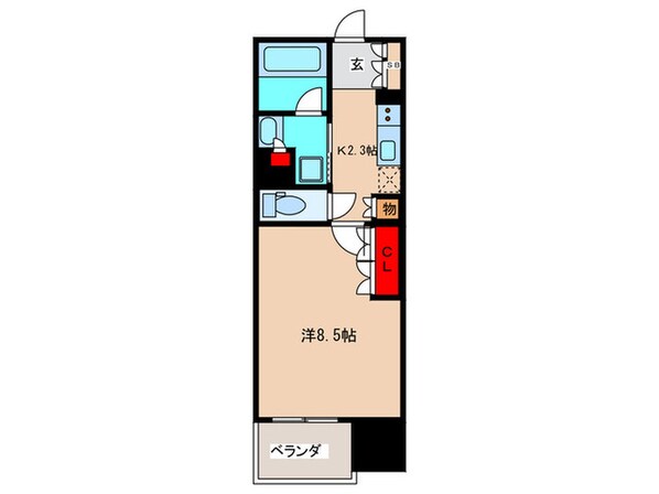 パークアクシス大阪新町の物件間取画像